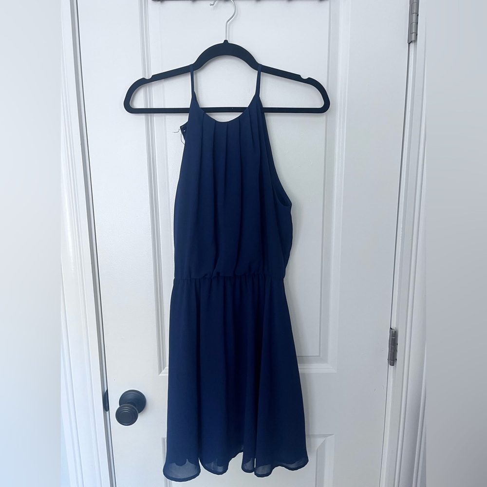 Lush Navy Blue Dress